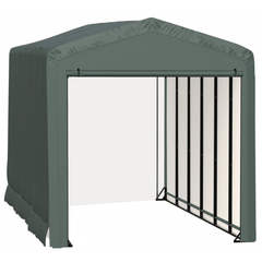 Shelterlogic Sheds, Garages & Carports 14x27x16 Green ShelterTube Wind and Snow-Load Rated Garage by Shelterlogic 781880263494 SQAACC0104C01402716 14x27x16 Green ShelterTube Wind & Snow-Load Rated Garage Shelterlogic