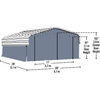 Image of Shelterlogic Sheds, Garages & Carports 20 ft. x 20 ft. Gray Enclosure Kit for Arrow Carport by Shelterlogic 781880256366 10183
