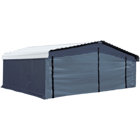 Shelterlogic Sheds, Garages & Carports 20 ft. x 20 ft. Gray Enclosure Kit for Arrow Carport by Shelterlogic 781880256366 10183