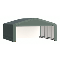 Shelterlogic Sheds, Garages & Carports 20x18x10 Green ShelterTube Wind and Snow-Load Rated Garage by Shelterlogic 781880248125 SQAADD0104C02001810 20x18x10 Green ShelterTube Wind and SnowLoad Rated Garage Shelterlogic