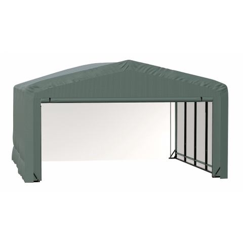 Shelterlogic Sheds, Garages & Carports 20x18x12 Green ShelterTube Wind and Snow-Load Rated Garage by Shelterlogic 781880248118 SQAADD0104C02001812 20x18x12 Green ShelterTube Wind and SnowLoad Rated Garage Shelterlogic