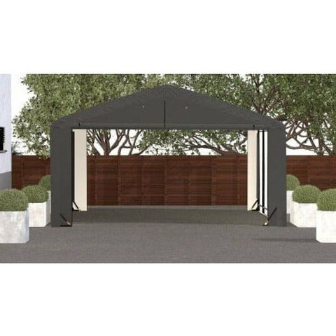 Shelterlogic Sheds, Garages & Carports 20x23x10 Gray ShelterTube Wind and Snow-Load Rated Garage by Shelterlogic 781880250531 SQAADD0103C02002310 20x23x10 Gray ShelterTube Wind and Snow-Load Rated Garage Shelterlogic