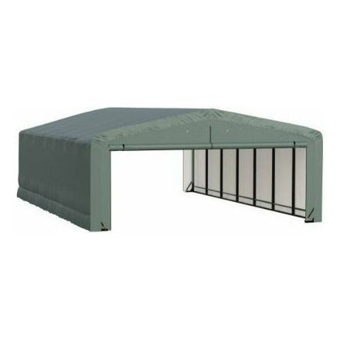 Shelterlogic Sheds, Garages & Carports 20x32x10 Green ShelterTube Wind and Snow-Load Rated Garage by Shelterlogic 781880255963 SQAADD0104C02003210 20x32x10 Green ShelterTube Wind and SnowLoad Rated Garage Shelterlogic