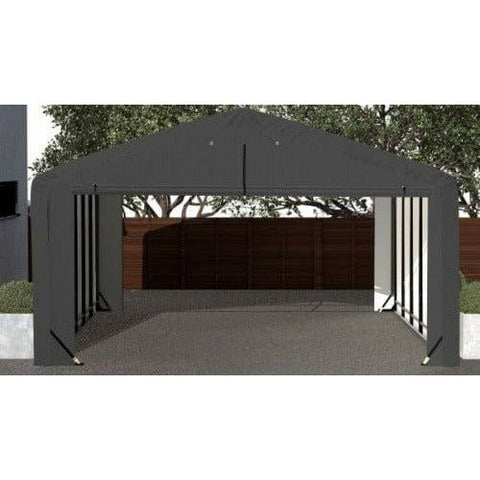 Shelterlogic Sheds, Garages & Carports 20x32x12 Gray ShelterTube Wind and Snow-Load Rated Garage by Shelterlogic 781880250524 SQAADD0103C02003212 20x32x12 Gray ShelterTube Wind and Snow-Load Rated Garage Shelterlogic
