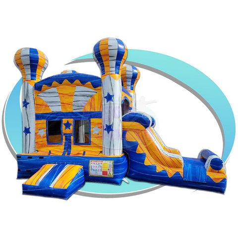 Tago's Jump Inflatable Bouncer 11'H White & Blue Mini Combo by Tago's Jump MC-483 11'H White & Blue Mini Combo by Tago's Jump SKU# MC-483