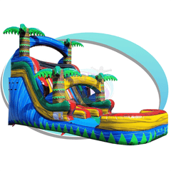 Tago's Jump Inflatable Bouncers 15'H Blue Tropical Double Line by Tago's Jump 781880211259 WS-228D 15'H Blue Tropical Double Line by Tago's Jump SKU# WS-228D