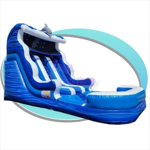 Tago's Jump Inflatable Bouncers 15'H Dolphin Slide by Tago's Jump 781880211273 WS-226D 15'H Dolphin Slide by Tago's Jump SKU#WS-226D