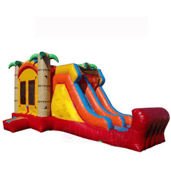 Tago's Jump Inflatable Bouncers 15'H Tropical Double Line Slide Combo by Tago's Jump SC-244 15'H Tropical Double Line Slide Combo by Tago's Jump SKU# SC-244