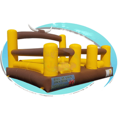 5'H Yellow & Brown Mechanical Bull Bed by Tago's Jump