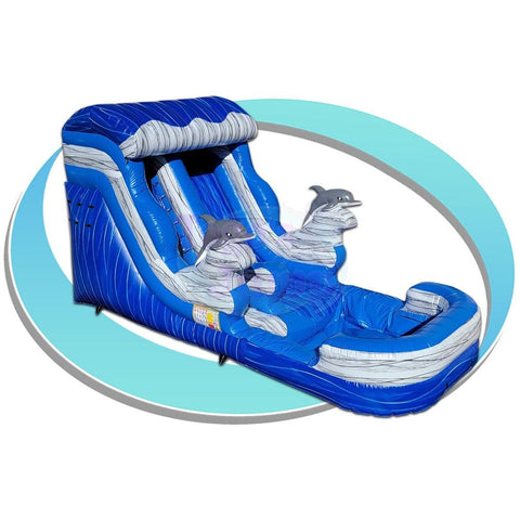 Tago's Jump Slides 14'H Dolphin Water Slide by Tago's Jump 781880283577 WS-239-S 14'H Dolphin Water Slide by Tago's Jump SKU# WS-239-S
