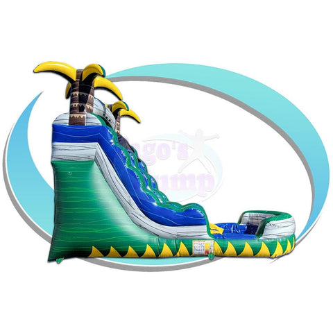 Tago's Jump Slides 15'H Green Tropical Water Slide by Tago's Jump 781880283553 WS-238-S 15'H Green Tropical Water Slide by Tago's Jump SKU# WS-238-S