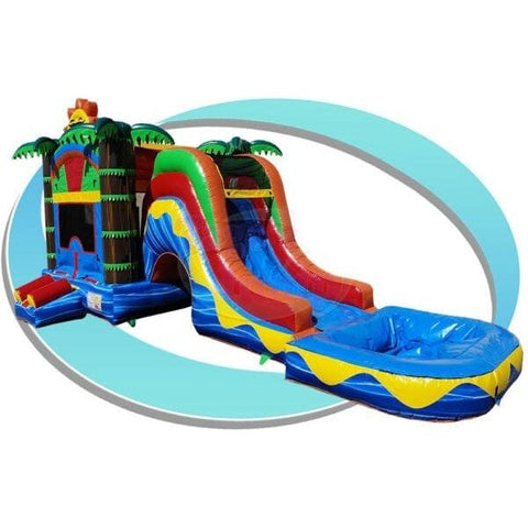 Tago's Jump Water Parks & Slides 14'H Sunny Tropical Combo by Tago's Jump 781880225423 CWS-227 14'H Sunny Tropical Combo by Tago's Jump SKU#CWS-227