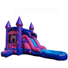 Tago's Jump Water Parks & Slides 15'H Pink and Violet Castle Single Slide by Tago's Jump 781880290872 CWS-198 15'H Pink and Violet Castle Single Slide by Tago's Jump SKU# CWS-198