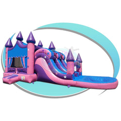 Tago's Jump Water Parks & Slides 15'H Pink Castle Slide Combo by Tago's Jump CWS-226D 15'H Pink Castle Slide Combo by Tago's Jump SKU# CWS-226D