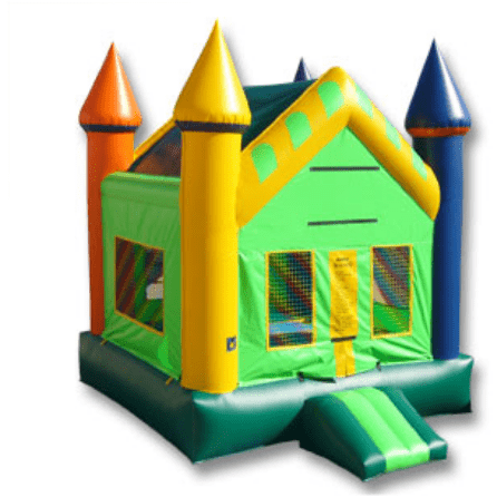 Ultimate Jumpers Commercial Bouncers GREEN MULTICOLOR CASTLE MOON JUMP by Ultimate Jumpers J045 GREEN MULTICOLOR CASTLE MOON JUMP by Ultimate Jumpers SKU# J045