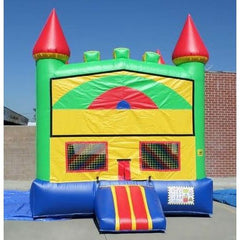 Green Yellow Castle Module Inflatable Jumper By Ultimate Jumpers