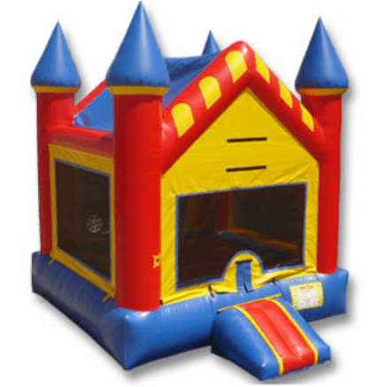 Ultimate Jumpers Commercial Bouncers PRIMARY COLORS POINTED ROOF CASTLE JUMPER by Ultimate Jumpers J054 PRIMARY COLORS POINTED ROOF CASTLE JUMPER by Ultimate Jumpers SKU J054