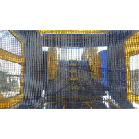 Ultimate Jumpers Inflatable Bouncers 15'H 3 In 1 Wet & Dry Blue And Yellow Marble Combo by Ultimate Jumpers C153 15'H Dual Lane Wet & Dry Tropical Combo by Ultimate Jumpers SKU C153