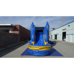 15'H 3 In 1 Wet & Dry Blue And Yellow Marble Combo by Ultimate Jumpers