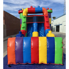 15'H Dual Lane Wet & Dry Block Party Combo by Ultimate Jumpers