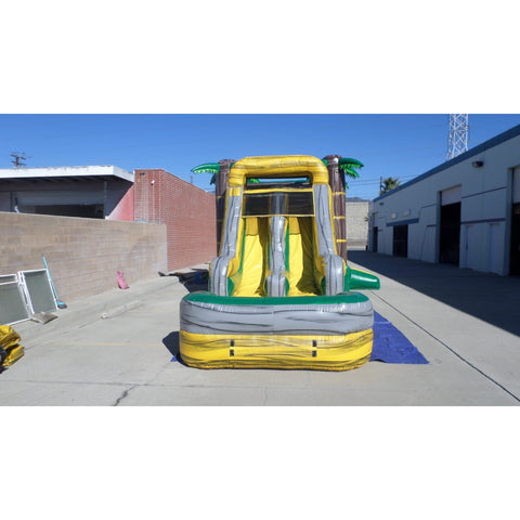Ultimate Jumpers Inflatable Bouncers 15'H Dual Lane Wet & Dry Princess Combo by Ultimate Jumpers 781880295389 C155 15'H Dual Lane Wet & Dry Tropical Combo by Ultimate Jumpers SKUC155