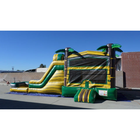 Ultimate Jumpers Inflatable Bouncers 15'H Dual Lane Wet & Dry Princess Combo by Ultimate Jumpers 781880295389 C155 15'H Dual Lane Wet & Dry Tropical Combo by Ultimate Jumpers SKUC155