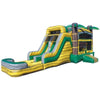 Image of Ultimate Jumpers Inflatable Bouncers 15'H Dual Lane Wet & Dry Tropical Combo by Ultimate Jumpers 781880295389 C155 15'H Dual Lane Wet & Dry Tropical Combo by Ultimate Jumpers SKUC155