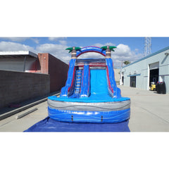15′H Blue Marble Water Slide by Ultimate Jumpers