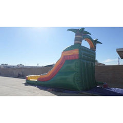 15′H Red Tropical Marble Water Slide by Ultimate Jumpers