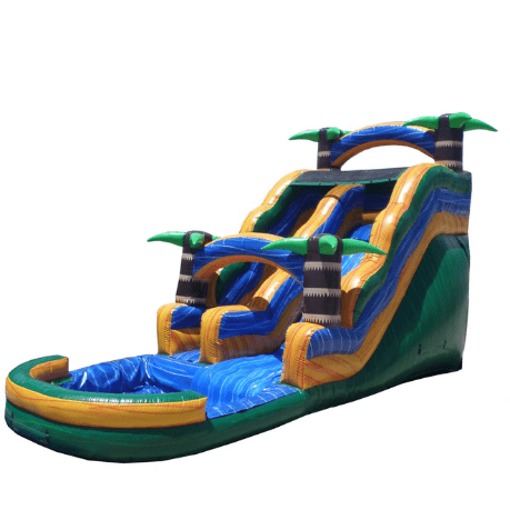 Ultimate Jumpers Water Slides 17' GREEN TROPICAL WATER SLIDE by Ultimate Jumpers W122 17' GREEN TROPICAL WATER SLIDE by Ultimate Jumpers SKU# W122
