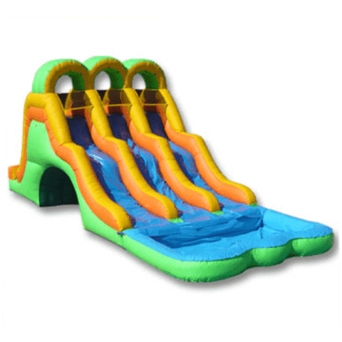 Ultimate Jumpers Water Slides 18′ BACK LOAD TRIPLE LANE WET AND DRY SLIDE by Ultimate Jumpers W034 18′ BACK LOAD TRIPLE LANE WET AND DRY SLIDE by Ultimate Jumpers W034