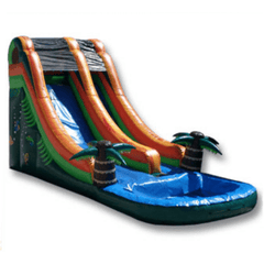 Ultimate Jumpers Waterslide 18′ INFLATABLE FRONT LOAD TROPICAL WATER SLIDE by Ultimate Jumpers W072 18′ INFLATABLE FRONT LOAD TROPICAL WATER SLIDE Ultimate Jumpers W072