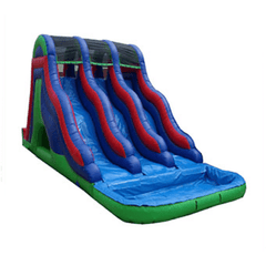 Ultimate Jumpers Waterslide 18′ INFLATABLE TRIPLE LANE WET AND DRY WATER SLIDE by Ultimate Jumpers W107