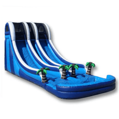 Ultimate Jumpers Waterslide 20′ INFLATABLE DOUBLE LANE TROPICAL WATER SLIDE by Ultimate Jumpers W078 20′ INFLATABLE DOUBLE LANE TROPICAL WATER SLIDE Ultimate Jumpers W078