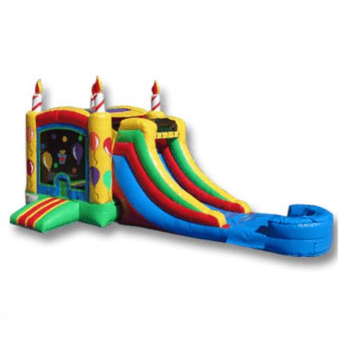 Ultimate Jumpers WET N DRY COMBOS 12' 3 IN 1 BIRTHDAY CAKE BOUNCER SLIDE COMBO by Ultimate Jumpers C102 12' 3 IN 1 BIRTHDAY CAKE BOUNCER SLIDE COMBO by Ultimate Jumpers C102