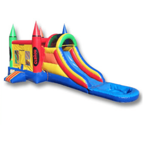 15' 3 IN 1 WET AND DRY INFLATABLE CRAYON COMBO by Ultimate Jumpers SKU: C077