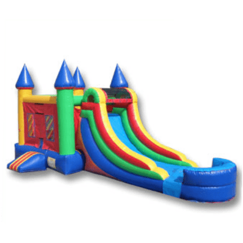 Ultimate Jumpers WET N DRY COMBOS 15' 3 IN 1 WET DRY MULTICOLOR CASTLE SLIDE COMBO by Ultimate Jumpers C100