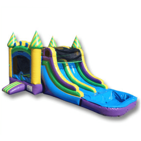 Ultimate Jumpers WET N DRY COMBOS 15' INFLATABLE 3 IN 1 WET/DRY DOUBLE SLIDE COMBO by Ultimate Jumpers C098