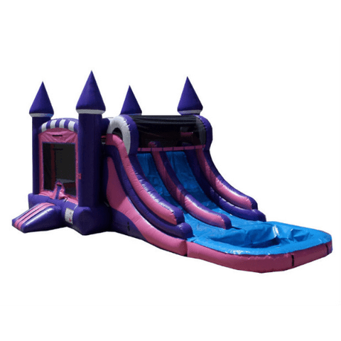 Ultimate Jumpers WET N DRY COMBOS 15' INFLATABLE DOUBLE LANE WET DRY PRINCESS COMBO by Ultimate Jumpers C121
