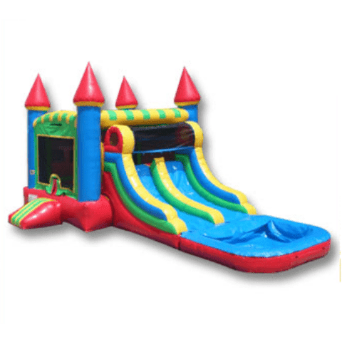 Ultimate Jumpers WET N DRY COMBOS 15' INFLATABLE MULTICOLOR WET/DRY DOUBLE SLIDE COMBO by Ultimate Jumpers 15' INFLATABLE MULTICOLOR WET/DRY DOUBLE SLIDE COMBO Ultimate Jumpers