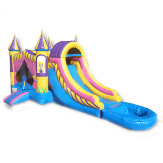Ultimate Jumpers WET N DRY COMBOS 31'L 14'H Inflatable Wet/Dry Princess Bouncer and Slide Combo by Ultimate Jumpers C114 31'L 14'H Inflatable Wet/Dry Princess Bouncer Slide Ultimate Jumpers