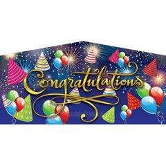 Unique World Banners Congratulations Banner by Unique World 781880225027 B1021-A Congratulations Banner by Unique World SKU# B1021-A	
