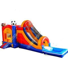 14'H 5 In 1 Sport Bouncer And Wet Dry Slide Combo by Unique World SKU# 3002P