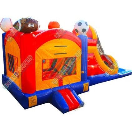 14'H 5 In 1 Sport Bouncer And Wet Dry Slide Combo by Unique World SKU# 3002P