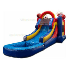 Unique World Inflatable Bouncers 14'H Sports Theme Bouncer Slide Combo With Pool And Stopper by Unique World MC009P 14'H Sports Theme Bouncer Slide Combo With Pool And Stopper by Unique World SKU MC009P