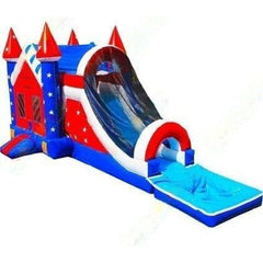 Unique World Inflatable Bouncers 15'H All American Wet Dry Combo Moonwalk by Unique World 781880209652 3013P-Unique World 15'H All American Wet Dry Combo Moonwalk by Unique World SKU# 3013P