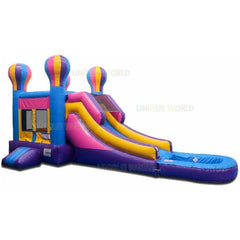 15'H Balloon Bouncer Wet Dry Slide Combo by Unique World