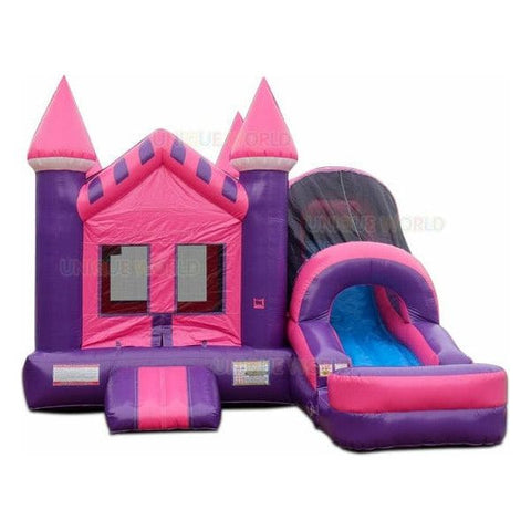 Unique World Inflatable Bouncers 15'H Pink And Purple Castle Combo With Slide by Unique World 15'H Pink And Purple Castle Combo With Slide by Unique World SKU# 3042D/ 3042D-POOL