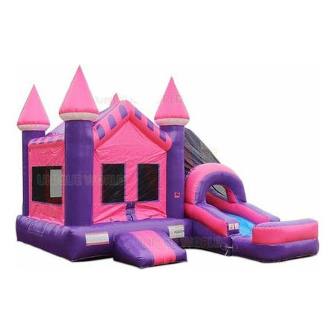 Unique World Inflatable Bouncers 15'H Pink And Purple Castle Combo With Slide by Unique World 15'H Pink And Purple Castle Combo With Slide by Unique World SKU# 3042D/ 3042D-POOL