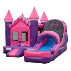 15'H Pink And Purple Castle Combo With Slide by Unique World
